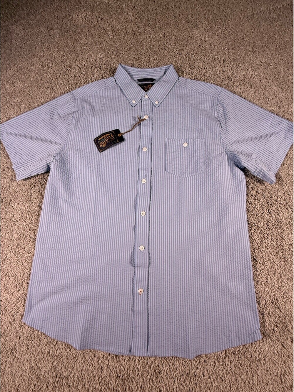 NWT Weatherproof Frontier Short Sleeve Polo Size Large Blue